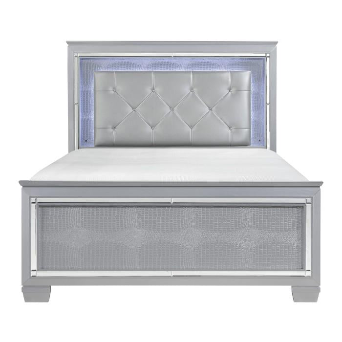 Homelegance Allura Full Panel Bed in Silver 1916F-1* - Premium Bed from Homelegance (Titan Warehouse) - Just $661.05! Shop now at Furniture Wholesale Plus  We are the best furniture store in Nashville, Hendersonville, Goodlettsville, Madison, Antioch, Mount Juliet, Lebanon, Gallatin, Springfield, Murfreesboro, Franklin, Brentwood