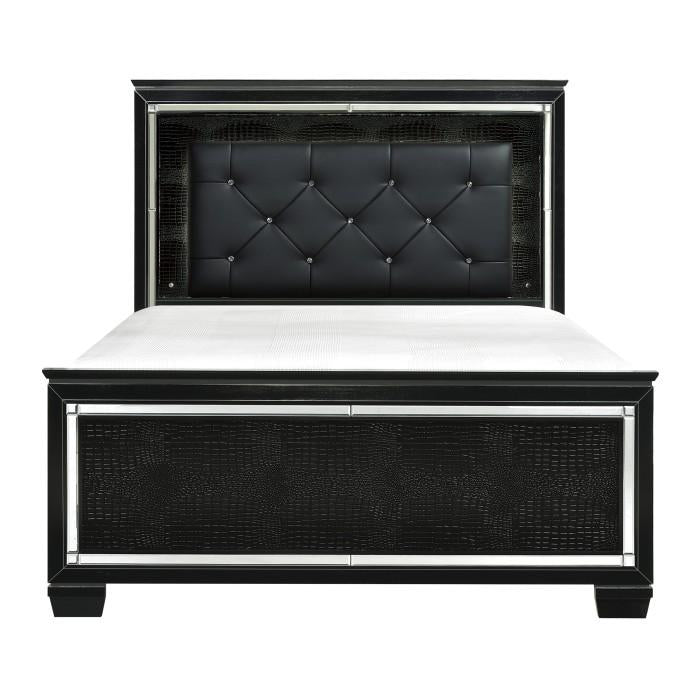 Homelegance Allura Full Panel Bed in Black 1916FBK-1* - Premium Bed from Homelegance (Titan Warehouse) - Just $661.05! Shop now at Furniture Wholesale Plus  We are the best furniture store in Nashville, Hendersonville, Goodlettsville, Madison, Antioch, Mount Juliet, Lebanon, Gallatin, Springfield, Murfreesboro, Franklin, Brentwood