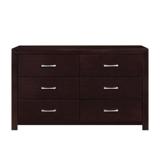 Homelegance Edina 6 Drawer Dresser in Espresso-Hinted Cherry 2145-5 - Premium Dresser from Homelegance (Titan Warehouse) - Just $425.10! Shop now at Furniture Wholesale Plus  We are the best furniture store in Nashville, Hendersonville, Goodlettsville, Madison, Antioch, Mount Juliet, Lebanon, Gallatin, Springfield, Murfreesboro, Franklin, Brentwood