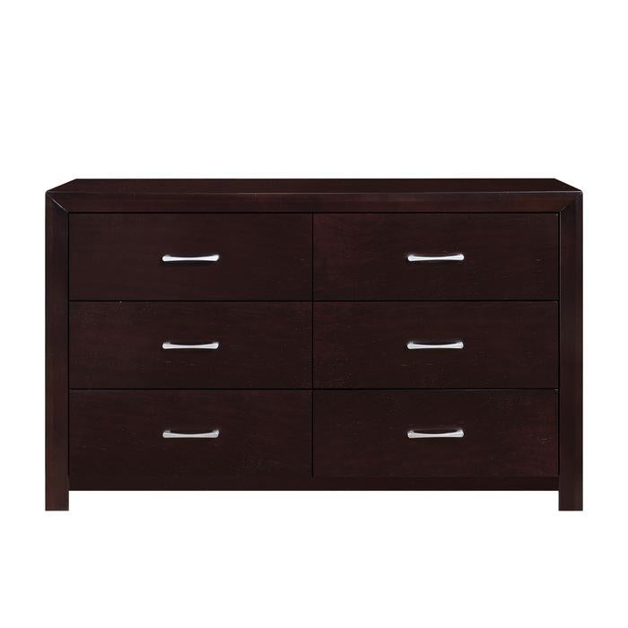 Homelegance Edina 6 Drawer Dresser in Espresso-Hinted Cherry 2145-5 - Premium Dresser from Homelegance (Titan Warehouse) - Just $425.10! Shop now at Furniture Wholesale Plus  We are the best furniture store in Nashville, Hendersonville, Goodlettsville, Madison, Antioch, Mount Juliet, Lebanon, Gallatin, Springfield, Murfreesboro, Franklin, Brentwood