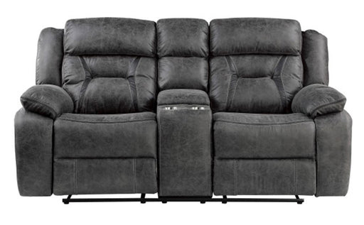 Madrona Hill Double Reclining Loveseat in Gray 9989GY-2 - Premium Loveseat from Homelegance (Titan Warehouse) - Just $1031.55! Shop now at Furniture Wholesale Plus  We are the best furniture store in Nashville, Hendersonville, Goodlettsville, Madison, Antioch, Mount Juliet, Lebanon, Gallatin, Springfield, Murfreesboro, Franklin, Brentwood