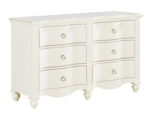 Meghan 6 Drawer Dresser in White 2058WH-5 - Premium Dresser from Homelegance (Titan Warehouse) - Just $585! Shop now at Furniture Wholesale Plus  We are the best furniture store in Nashville, Hendersonville, Goodlettsville, Madison, Antioch, Mount Juliet, Lebanon, Gallatin, Springfield, Murfreesboro, Franklin, Brentwood