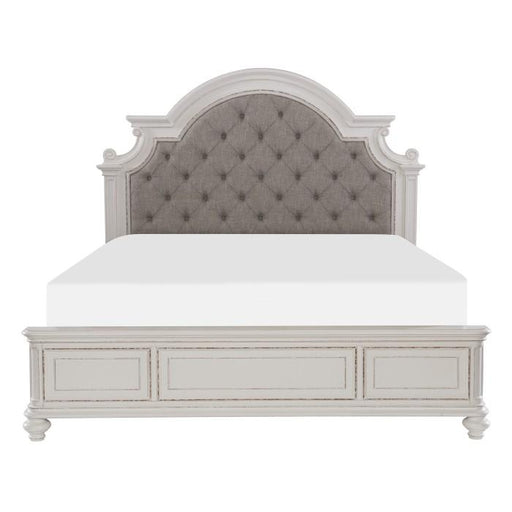 Baylesford King Upholstered Panel Bed in Antique White 1624KW-1EK* - Premium Bed from Homelegance (Titan Warehouse) - Just $953.55! Shop now at Furniture Wholesale Plus  We are the best furniture store in Nashville, Hendersonville, Goodlettsville, Madison, Antioch, Mount Juliet, Lebanon, Gallatin, Springfield, Murfreesboro, Franklin, Brentwood