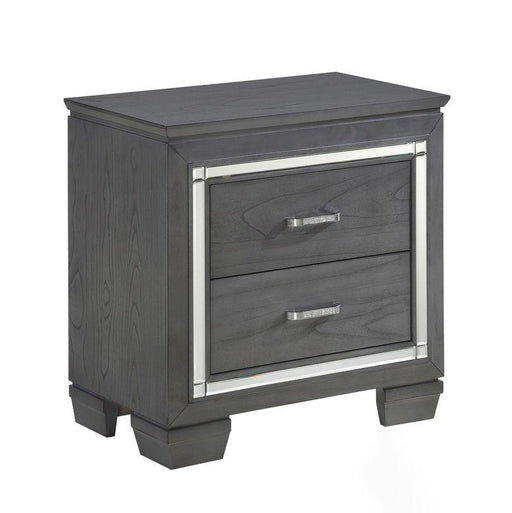 Allura Nightstand in Gray 1916GY-4 - Premium Nightstand from Homelegance (Titan Warehouse) - Just $312! Shop now at Furniture Wholesale Plus  We are the best furniture store in Nashville, Hendersonville, Goodlettsville, Madison, Antioch, Mount Juliet, Lebanon, Gallatin, Springfield, Murfreesboro, Franklin, Brentwood