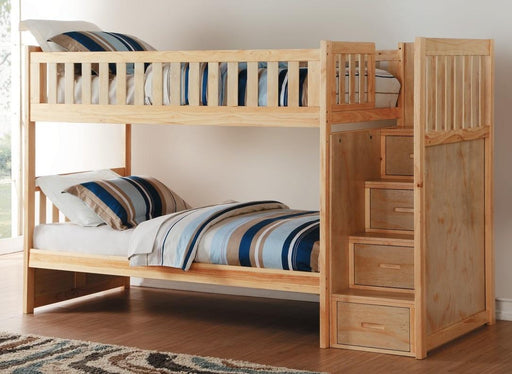 Bartly Bunk Bed w/ Reversible Storage in Natural B2043SB-1* - Premium Bed from Homelegance (Titan Warehouse) - Just $914.55! Shop now at Furniture Wholesale Plus  We are the best furniture store in Nashville, Hendersonville, Goodlettsville, Madison, Antioch, Mount Juliet, Lebanon, Gallatin, Springfield, Murfreesboro, Franklin, Brentwood