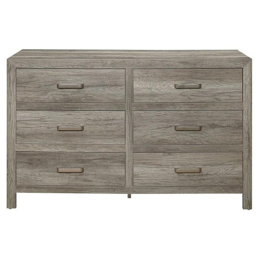 Mandan 6 Drawer Dresser in Weathered Gray 1910GY-5 - Premium Dresser from Homelegance (Titan Warehouse) - Just $438.75! Shop now at Furniture Wholesale Plus  We are the best furniture store in Nashville, Hendersonville, Goodlettsville, Madison, Antioch, Mount Juliet, Lebanon, Gallatin, Springfield, Murfreesboro, Franklin, Brentwood