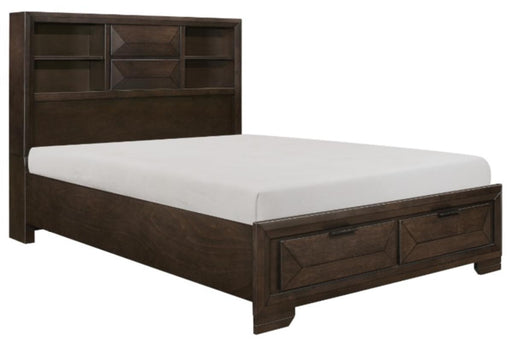 Chesky King Bookcase Bed with Footboard Storage in Warm Espresso 1753K-1EK* - Premium Bed from Homelegance (Titan Warehouse) - Just $848.25! Shop now at Furniture Wholesale Plus  We are the best furniture store in Nashville, Hendersonville, Goodlettsville, Madison, Antioch, Mount Juliet, Lebanon, Gallatin, Springfield, Murfreesboro, Franklin, Brentwood