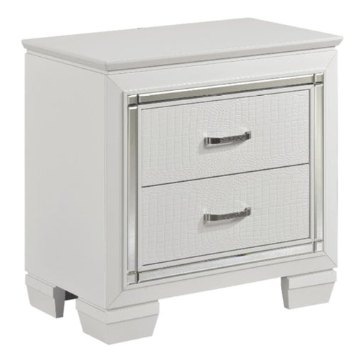 Allura Nightstand in White 1916W-4 - Premium Nightstand from Homelegance (Titan Warehouse) - Just $312! Shop now at Furniture Wholesale Plus  We are the best furniture store in Nashville, Hendersonville, Goodlettsville, Madison, Antioch, Mount Juliet, Lebanon, Gallatin, Springfield, Murfreesboro, Franklin, Brentwood