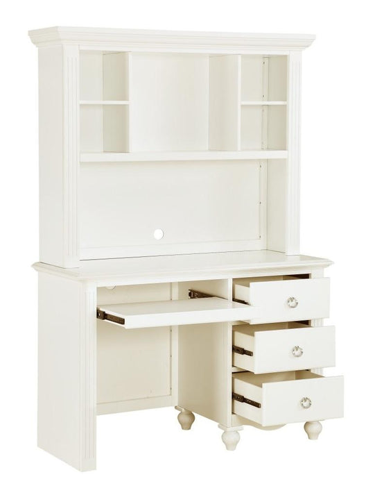 Meghan Writing Hutch/ Desk Set in White 2058WH-14* - Premium Other Items from Homelegance (Titan Warehouse) - Just $973.05! Shop now at Furniture Wholesale Plus  We are the best furniture store in Nashville, Hendersonville, Goodlettsville, Madison, Antioch, Mount Juliet, Lebanon, Gallatin, Springfield, Murfreesboro, Franklin, Brentwood