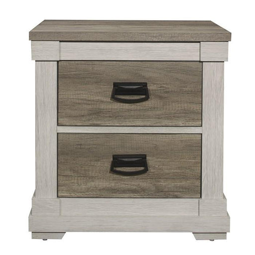 Arcadia Nightstand in White & Weathered Gray 1677-4 - Premium Nightstand from Homelegance (Titan Warehouse) - Just $163.80! Shop now at Furniture Wholesale Plus  We are the best furniture store in Nashville, Hendersonville, Goodlettsville, Madison, Antioch, Mount Juliet, Lebanon, Gallatin, Springfield, Murfreesboro, Franklin, Brentwood