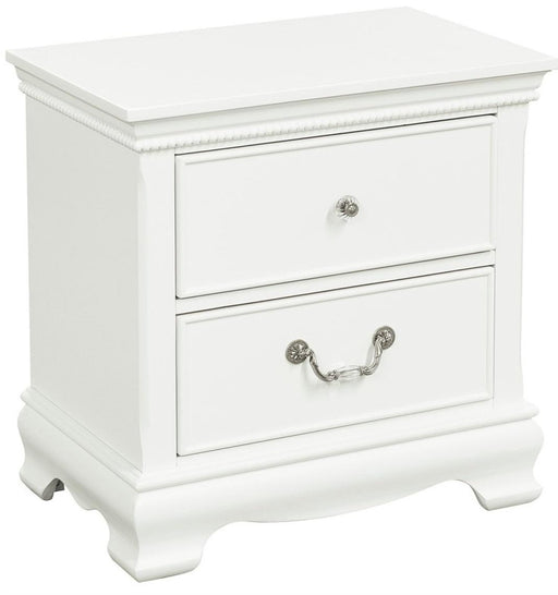 Lucida 2 Drawer Nightstand in White 2039W-4 - Premium Nightstand from Homelegance (Titan Warehouse) - Just $198.90! Shop now at Furniture Wholesale Plus  We are the best furniture store in Nashville, Hendersonville, Goodlettsville, Madison, Antioch, Mount Juliet, Lebanon, Gallatin, Springfield, Murfreesboro, Franklin, Brentwood