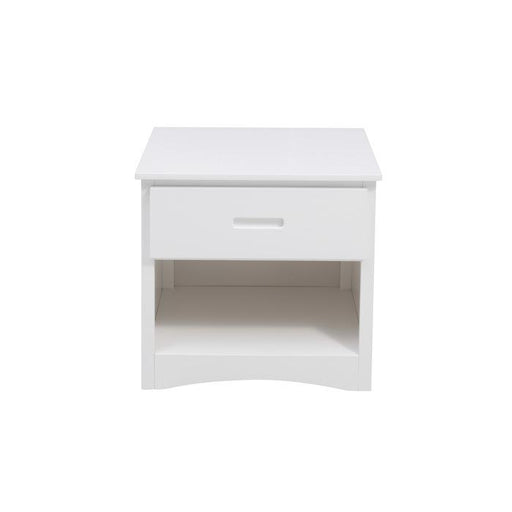 Galen 1 Drawer Night Stand in White B2053W-4 - Premium Nightstand from Homelegance (Titan Warehouse) - Just $165.75! Shop now at Furniture Wholesale Plus  We are the best furniture store in Nashville, Hendersonville, Goodlettsville, Madison, Antioch, Mount Juliet, Lebanon, Gallatin, Springfield, Murfreesboro, Franklin, Brentwood