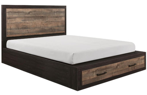 Miter King Platform Bed with Footboard Storage in Rustin Mahogany & Dark Ebony 1762K-1EK* - Premium Bed from Homelegance (Titan Warehouse) - Just $705.90! Shop now at Furniture Wholesale Plus  We are the best furniture store in Nashville, Hendersonville, Goodlettsville, Madison, Antioch, Mount Juliet, Lebanon, Gallatin, Springfield, Murfreesboro, Franklin, Brentwood