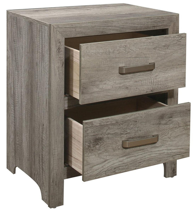 Mandan 2 Drawer Nightstand in Weathered Gray 1910GY-4 - Premium Nightstand from Homelegance (Titan Warehouse) - Just $161.85! Shop now at Furniture Wholesale Plus  We are the best furniture store in Nashville, Hendersonville, Goodlettsville, Madison, Antioch, Mount Juliet, Lebanon, Gallatin, Springfield, Murfreesboro, Franklin, Brentwood