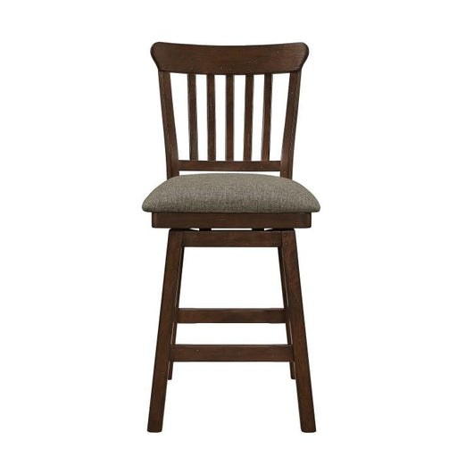 Schleiger Counter Height Swivel Chair in Dark Brown (Set of 2) - Premium Barstool from Homelegance (Titan Warehouse) - Just $146.25! Shop now at Furniture Wholesale Plus  We are the best furniture store in Nashville, Hendersonville, Goodlettsville, Madison, Antioch, Mount Juliet, Lebanon, Gallatin, Springfield, Murfreesboro, Franklin, Brentwood