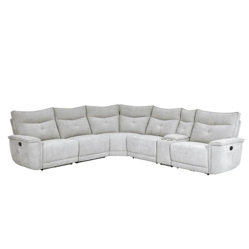 Tesoro 6pc Sectional Living Room Set in Mist Gray - Premium Living Room Set from Homelegance (Titan Warehouse) - Just $3336.94! Shop now at Furniture Wholesale Plus  We are the best furniture store in Nashville, Hendersonville, Goodlettsville, Madison, Antioch, Mount Juliet, Lebanon, Gallatin, Springfield, Murfreesboro, Franklin, Brentwood