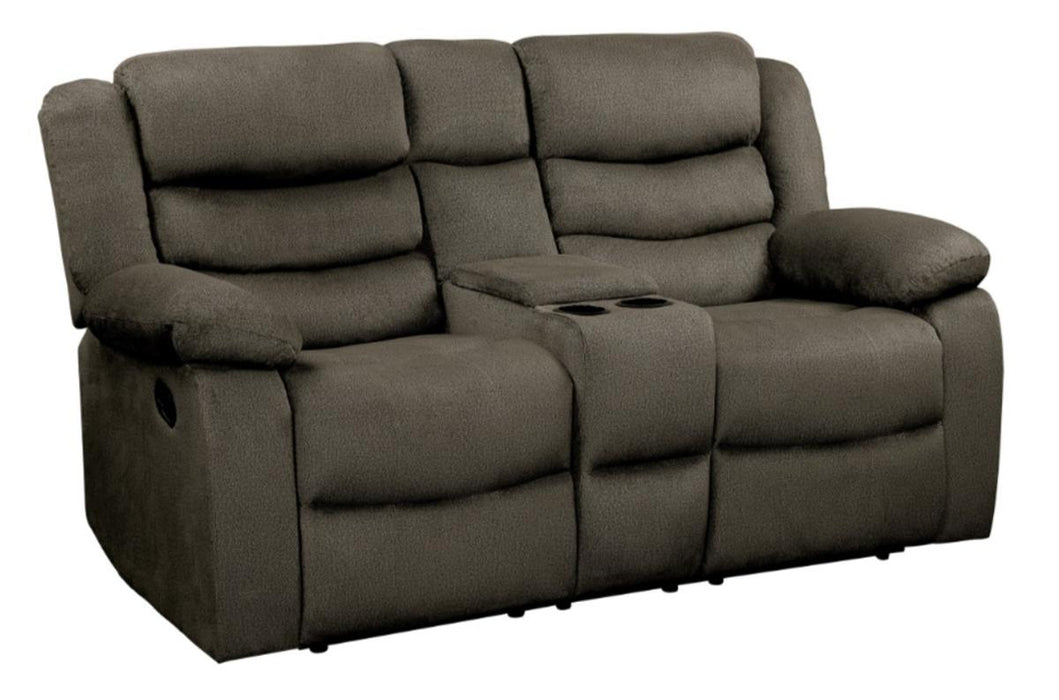 Discus Double Reclining Loveseat in Brown 9526BR-2 - Premium Loveseat from Homelegance (Titan Warehouse) - Just $700.05! Shop now at Furniture Wholesale Plus  We are the best furniture store in Nashville, Hendersonville, Goodlettsville, Madison, Antioch, Mount Juliet, Lebanon, Gallatin, Springfield, Murfreesboro, Franklin, Brentwood