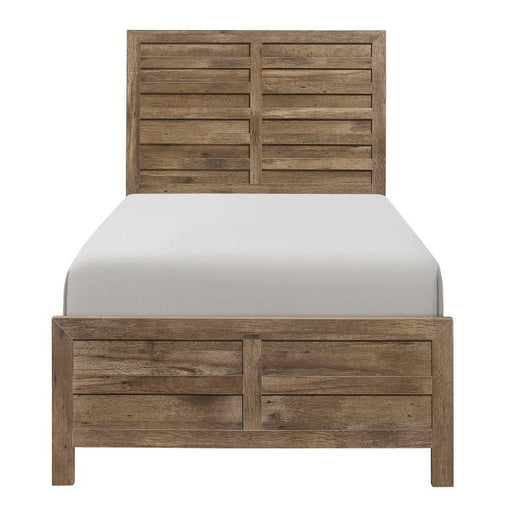 Mandan Twin Panel Bed in Weathered Pine 1910T-1* - Premium Bed from Homelegance (Titan Warehouse) - Just $271.05! Shop now at Furniture Wholesale Plus  We are the best furniture store in Nashville, Hendersonville, Goodlettsville, Madison, Antioch, Mount Juliet, Lebanon, Gallatin, Springfield, Murfreesboro, Franklin, Brentwood