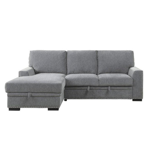 Morelia 2pc Sectional with Pull Out Bed and Left Chaise in Dark Gray 9468DG*2LC2R - Premium Sectional from Homelegance (Titan Warehouse) - Just $1267.50! Shop now at Furniture Wholesale Plus  We are the best furniture store in Nashville, Hendersonville, Goodlettsville, Madison, Antioch, Mount Juliet, Lebanon, Gallatin, Springfield, Murfreesboro, Franklin, Brentwood