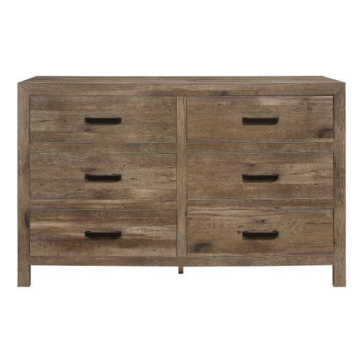 Mandan 6 Drawer Dresser in Weathered Pine 1910-5 - Premium Dresser from Homelegance (Titan Warehouse) - Just $438.75! Shop now at Furniture Wholesale Plus  We are the best furniture store in Nashville, Hendersonville, Goodlettsville, Madison, Antioch, Mount Juliet, Lebanon, Gallatin, Springfield, Murfreesboro, Franklin, Brentwood