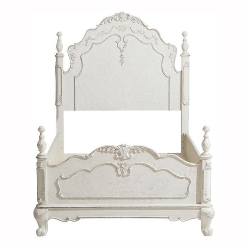 Cinderella Twin Poster Bed in Antique White 1386TNW-1* - Premium Bed from Homelegance (Titan Warehouse) - Just $446.55! Shop now at Furniture Wholesale Plus  We are the best furniture store in Nashville, Hendersonville, Goodlettsville, Madison, Antioch, Mount Juliet, Lebanon, Gallatin, Springfield, Murfreesboro, Franklin, Brentwood