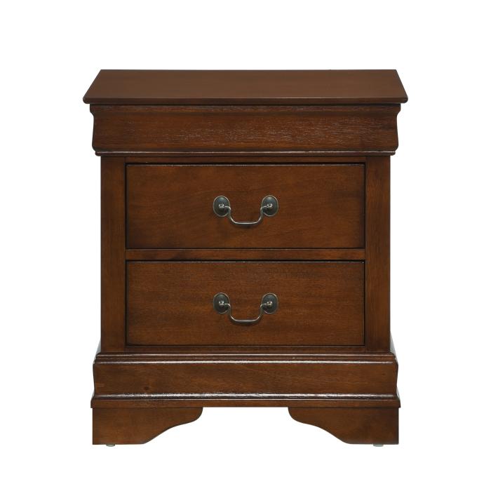 Mayville 2 Drawer Nightstand in Brown Cherry 2147-4 - Premium Nightstand from Homelegance (Titan Warehouse) - Just $130.65! Shop now at Furniture Wholesale Plus  We are the best furniture store in Nashville, Hendersonville, Goodlettsville, Madison, Antioch, Mount Juliet, Lebanon, Gallatin, Springfield, Murfreesboro, Franklin, Brentwood