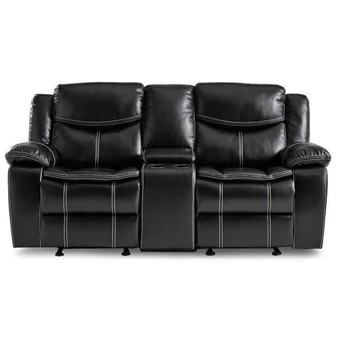 Bastrop Double Glider Reclining Loveseat in Black 8230BLK-2 - Premium Loveseat from Homelegance (Titan Warehouse) - Just $963.30! Shop now at Furniture Wholesale Plus  We are the best furniture store in Nashville, Hendersonville, Goodlettsville, Madison, Antioch, Mount Juliet, Lebanon, Gallatin, Springfield, Murfreesboro, Franklin, Brentwood