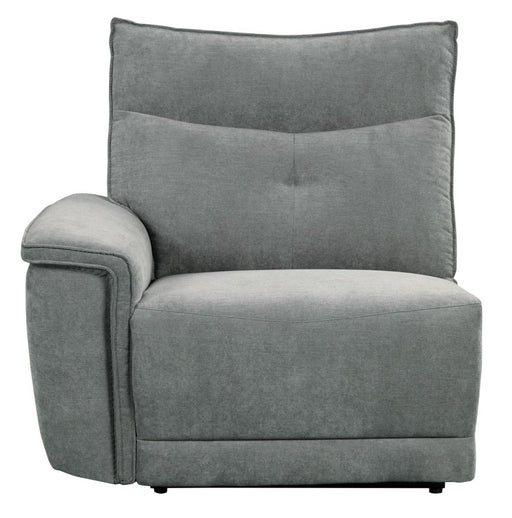 Tesoro Left Side Reclining Chair in Dark Gray 9509DG-LR - Premium Chair from Homelegance (Titan Warehouse) - Just $491.40! Shop now at Furniture Wholesale Plus  We are the best furniture store in Nashville, Hendersonville, Goodlettsville, Madison, Antioch, Mount Juliet, Lebanon, Gallatin, Springfield, Murfreesboro, Franklin, Brentwood