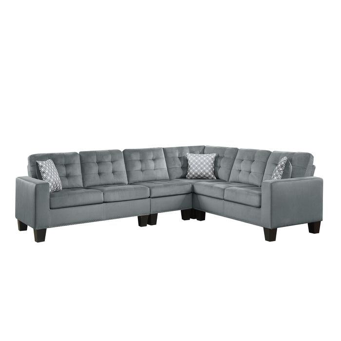 Lantana 2-Piece Reversible Sectional in Gray 9957GY*SC - Premium Sectional from Homelegance (Titan Warehouse) - Just $973.05! Shop now at Furniture Wholesale Plus  We are the best furniture store in Nashville, Hendersonville, Goodlettsville, Madison, Antioch, Mount Juliet, Lebanon, Gallatin, Springfield, Murfreesboro, Franklin, Brentwood