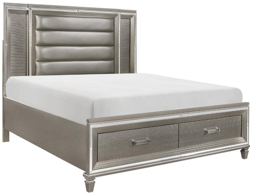 Tamsin King Upholstered Storage Bed in Silver Grey Metallic 1616K-1EK* - Premium Bed from Homelegance (Titan Warehouse) - Just $1285.05! Shop now at Furniture Wholesale Plus  We are the best furniture store in Nashville, Hendersonville, Goodlettsville, Madison, Antioch, Mount Juliet, Lebanon, Gallatin, Springfield, Murfreesboro, Franklin, Brentwood