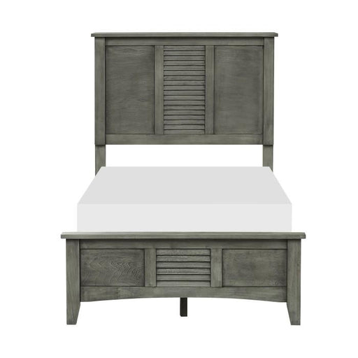 Garcia Twin Panel Bed in Gray 2046T-1 - Premium Bed from Homelegance (Titan Warehouse) - Just $370.50! Shop now at Furniture Wholesale Plus  We are the best furniture store in Nashville, Hendersonville, Goodlettsville, Madison, Antioch, Mount Juliet, Lebanon, Gallatin, Springfield, Murfreesboro, Franklin, Brentwood