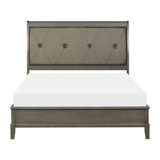 Cotterill Queen Upholstered Sleigh Bed in Gray 1730GY-1 - Premium Bed from Homelegance (Titan Warehouse) - Just $368.55! Shop now at Furniture Wholesale Plus  We are the best furniture store in Nashville, Hendersonville, Goodlettsville, Madison, Antioch, Mount Juliet, Lebanon, Gallatin, Springfield, Murfreesboro, Franklin, Brentwood