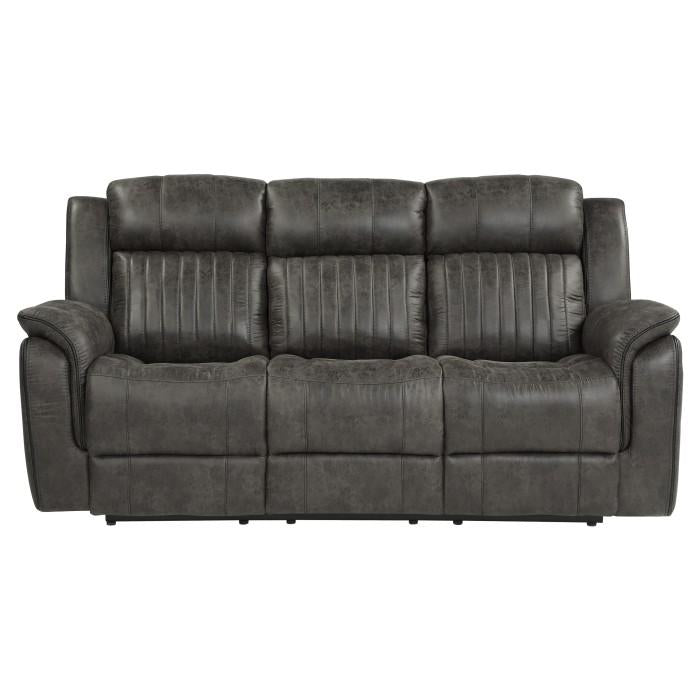 Centeroak Double Reclining Sofa in Gray 9479BRG-3 - Premium Sofa from Homelegance (Titan Warehouse) - Just $953.55! Shop now at Furniture Wholesale Plus  We are the best furniture store in Nashville, Hendersonville, Goodlettsville, Madison, Antioch, Mount Juliet, Lebanon, Gallatin, Springfield, Murfreesboro, Franklin, Brentwood