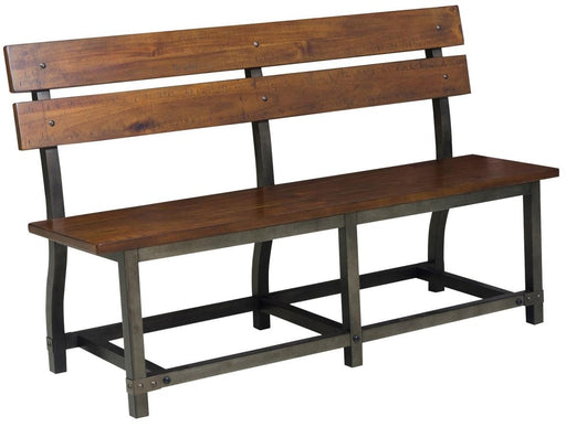 Holverson Bench w/ Back in Rustic Brown 1715-BH - Premium Bench from Homelegance (Titan Warehouse) - Just $407.55! Shop now at Furniture Wholesale Plus  We are the best furniture store in Nashville, Hendersonville, Goodlettsville, Madison, Antioch, Mount Juliet, Lebanon, Gallatin, Springfield, Murfreesboro, Franklin, Brentwood