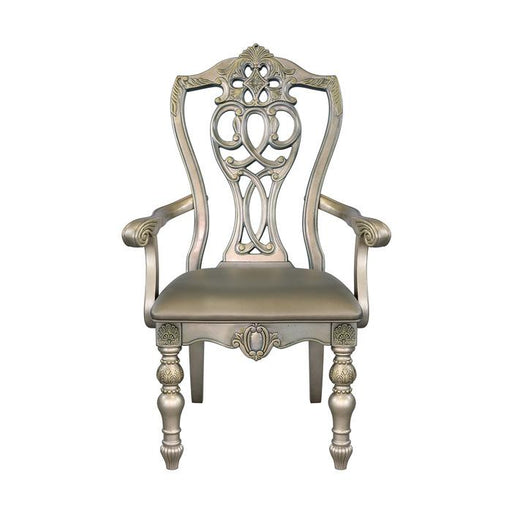 Catalonia Arm Chair in Platinum Gold (Set of 2) - Premium Dining Chair from Homelegance (Titan Warehouse) - Just $234! Shop now at Furniture Wholesale Plus  We are the best furniture store in Nashville, Hendersonville, Goodlettsville, Madison, Antioch, Mount Juliet, Lebanon, Gallatin, Springfield, Murfreesboro, Franklin, Brentwood