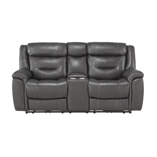 Danio Power Double Reclining Loveseat with Power Headrests in Dark Gray 9528DGY-2PWH - Premium Loveseat from Homelegance (Titan Warehouse) - Just $1655.55! Shop now at Furniture Wholesale Plus  We are the best furniture store in Nashville, Hendersonville, Goodlettsville, Madison, Antioch, Mount Juliet, Lebanon, Gallatin, Springfield, Murfreesboro, Franklin, Brentwood