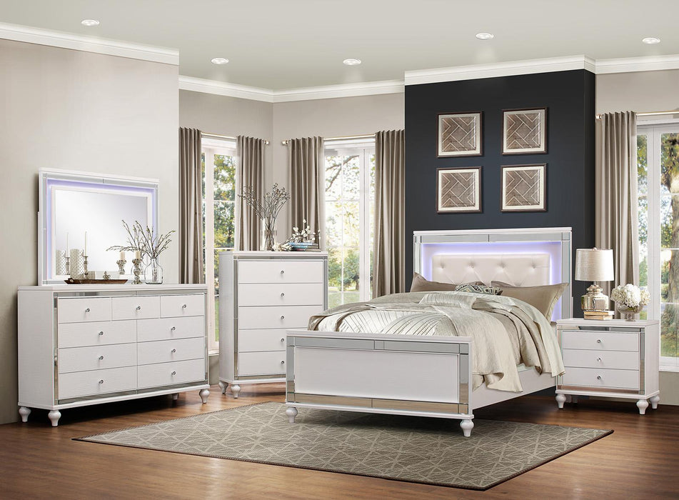 Alonza 5 Drawer Chest in White 1845-9 - Premium Chest from Homelegance (Titan Warehouse) - Just $653.25! Shop now at Furniture Wholesale Plus  We are the best furniture store in Nashville, Hendersonville, Goodlettsville, Madison, Antioch, Mount Juliet, Lebanon, Gallatin, Springfield, Murfreesboro, Franklin, Brentwood