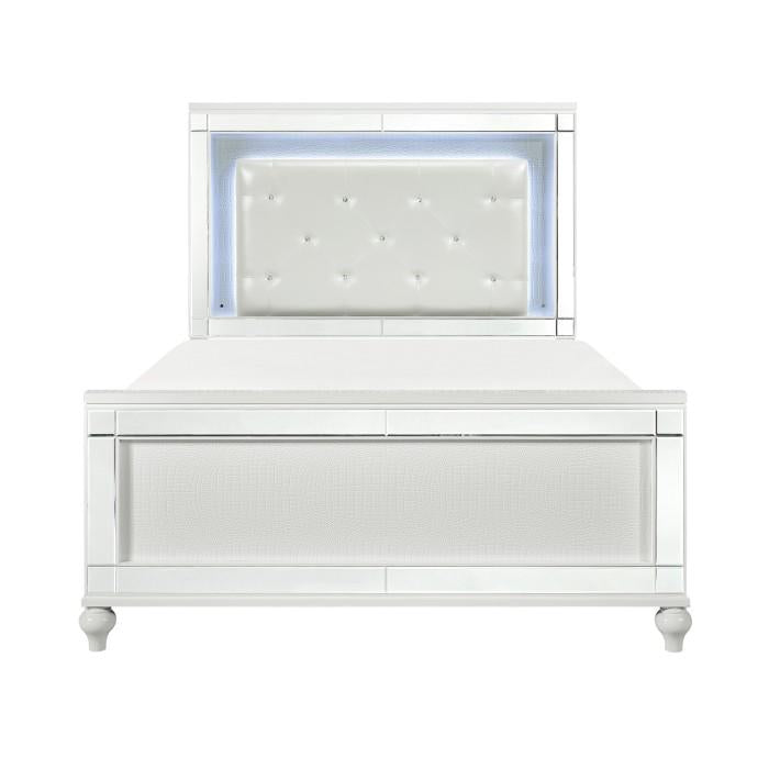 Alonza Queen LED Panel Bed 1845LED-1 - Premium Bed from Homelegance (Titan Warehouse) - Just $836.55! Shop now at Furniture Wholesale Plus  We are the best furniture store in Nashville, Hendersonville, Goodlettsville, Madison, Antioch, Mount Juliet, Lebanon, Gallatin, Springfield, Murfreesboro, Franklin, Brentwood