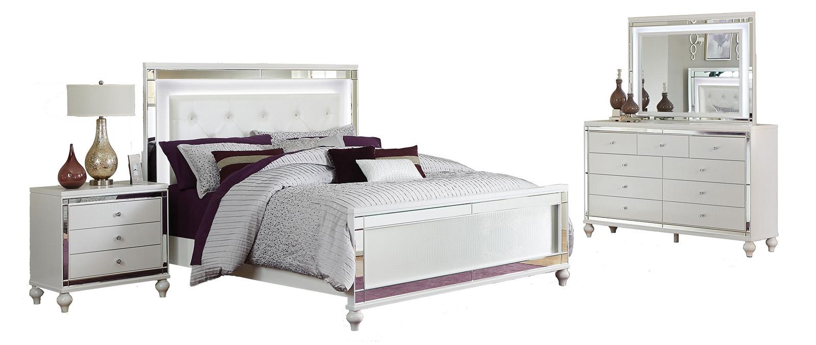 Alonza Queen LED Panel Bed 1845LED-1 - Premium Bed from Homelegance (Titan Warehouse) - Just $836.55! Shop now at Furniture Wholesale Plus  We are the best furniture store in Nashville, Hendersonville, Goodlettsville, Madison, Antioch, Mount Juliet, Lebanon, Gallatin, Springfield, Murfreesboro, Franklin, Brentwood