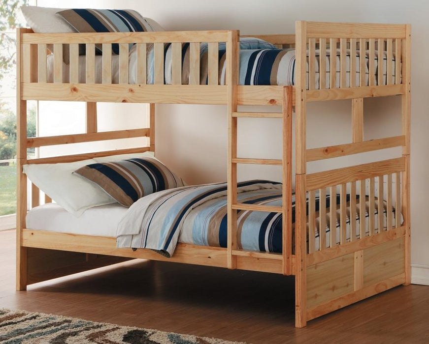 Bartly Full/Full Bunk Bed in Natural B2043FF-1* - Premium Bed from Homelegance (Titan Warehouse) - Just $641.55! Shop now at Furniture Wholesale Plus  We are the best furniture store in Nashville, Hendersonville, Goodlettsville, Madison, Antioch, Mount Juliet, Lebanon, Gallatin, Springfield, Murfreesboro, Franklin, Brentwood