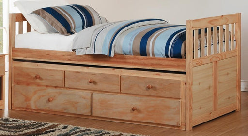 Bartly Twin/Twin Trundle Bed w/ 2 Storage Drawers in Natural B2043PR-1* - Premium Bed from Homelegance (Titan Warehouse) - Just $485.55! Shop now at Furniture Wholesale Plus  We are the best furniture store in Nashville, Hendersonville, Goodlettsville, Madison, Antioch, Mount Juliet, Lebanon, Gallatin, Springfield, Murfreesboro, Franklin, Brentwood