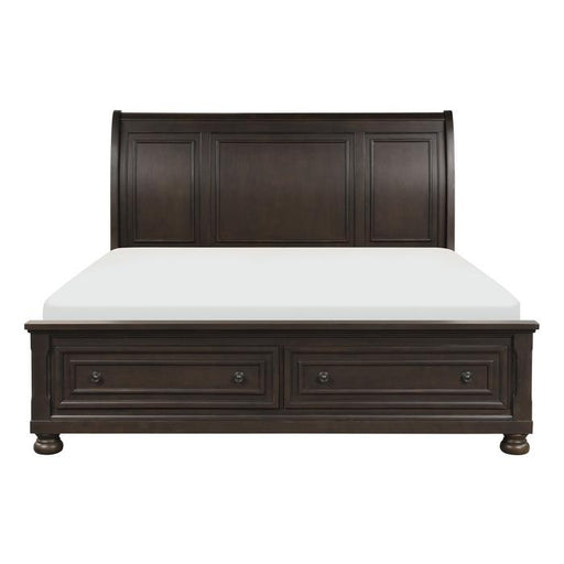 Begonia King Platform Bed in Gray 1718KGY-1EK* - Premium Bed from Homelegance (Titan Warehouse) - Just $1070.55! Shop now at Furniture Wholesale Plus  We are the best furniture store in Nashville, Hendersonville, Goodlettsville, Madison, Antioch, Mount Juliet, Lebanon, Gallatin, Springfield, Murfreesboro, Franklin, Brentwood