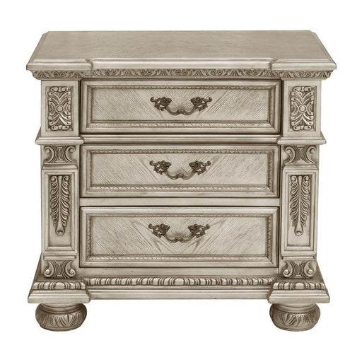 Catalonia Nightstand in Platinum Gold 1824PG-4 - Premium Nightstand from Homelegance (Titan Warehouse) - Just $409.50! Shop now at Furniture Wholesale Plus  We are the best furniture store in Nashville, Hendersonville, Goodlettsville, Madison, Antioch, Mount Juliet, Lebanon, Gallatin, Springfield, Murfreesboro, Franklin, Brentwood