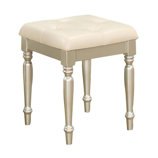 Celandine Vanity Stool in Pearl/Silver 1928-14 - Premium Vanity from Homelegance (Titan Warehouse) - Just $79.95! Shop now at Furniture Wholesale Plus  We are the best furniture store in Nashville, Hendersonville, Goodlettsville, Madison, Antioch, Mount Juliet, Lebanon, Gallatin, Springfield, Murfreesboro, Franklin, Brentwood