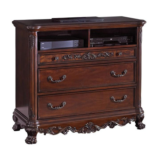 Deryn Park TV Chest in Cherry 2243-11 - Premium TV Stand from Homelegance (Titan Warehouse) - Just $758.55! Shop now at Furniture Wholesale Plus  We are the best furniture store in Nashville, Hendersonville, Goodlettsville, Madison, Antioch, Mount Juliet, Lebanon, Gallatin, Springfield, Murfreesboro, Franklin, Brentwood