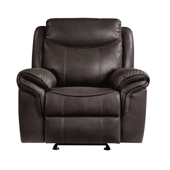 Aram Glider Reclining Chair in Brown 8206BRW-1 - Premium Chair from Homelegance (Titan Warehouse) - Just $583.05! Shop now at Furniture Wholesale Plus  We are the best furniture store in Nashville, Hendersonville, Goodlettsville, Madison, Antioch, Mount Juliet, Lebanon, Gallatin, Springfield, Murfreesboro, Franklin, Brentwood