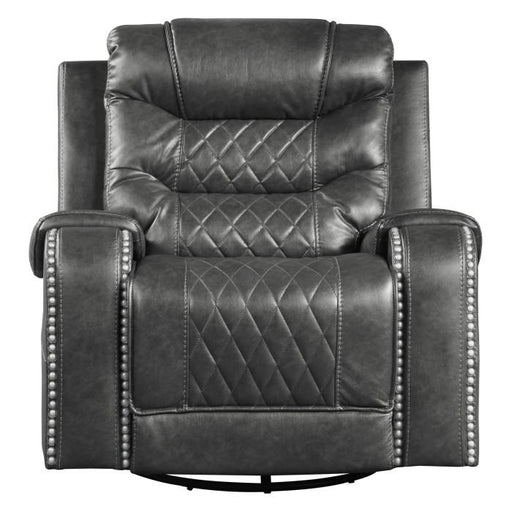 Putnam Swivel Glider Reclining Chair in Gray 9405GY-1 - Premium Glider from Homelegance (Titan Warehouse) - Just $602.55! Shop now at Furniture Wholesale Plus  We are the best furniture store in Nashville, Hendersonville, Goodlettsville, Madison, Antioch, Mount Juliet, Lebanon, Gallatin, Springfield, Murfreesboro, Franklin, Brentwood