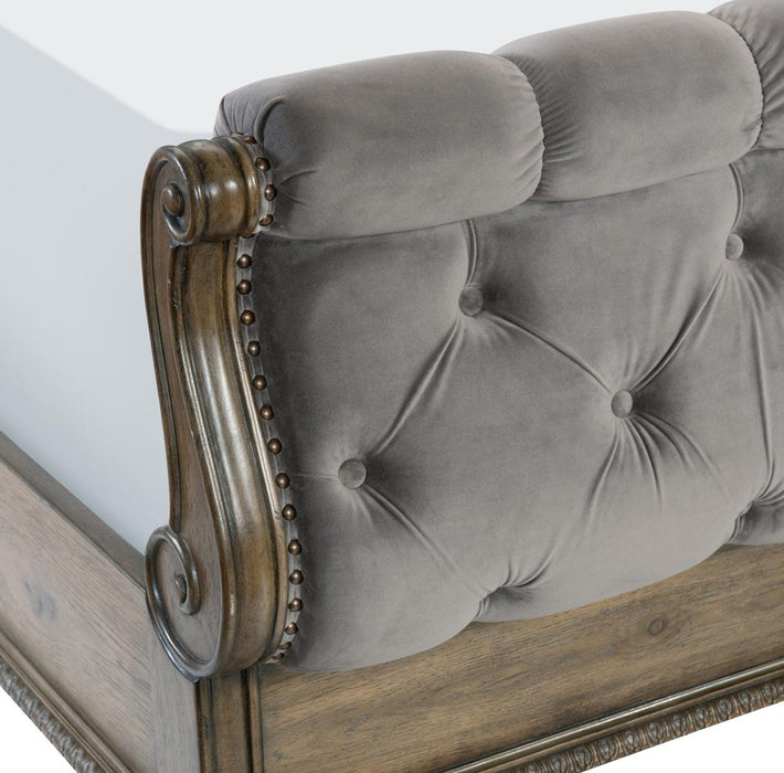 Rachelle King Sleigh Bed in Weathered Pecan 1693K-1EK* - Premium Bed from Homelegance (Titan Warehouse) - Just $1388.40! Shop now at Furniture Wholesale Plus  We are the best furniture store in Nashville, Hendersonville, Goodlettsville, Madison, Antioch, Mount Juliet, Lebanon, Gallatin, Springfield, Murfreesboro, Franklin, Brentwood