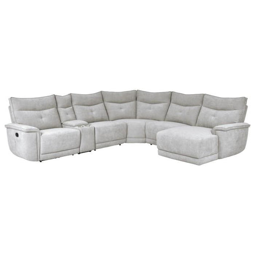 Tesoro 6pc Sectional w/ Right Chaise in Mist Gray - Premium Living Room Set from Homelegance (Titan Warehouse) - Just $2907.45! Shop now at Furniture Wholesale Plus  We are the best furniture store in Nashville, Hendersonville, Goodlettsville, Madison, Antioch, Mount Juliet, Lebanon, Gallatin, Springfield, Murfreesboro, Franklin, Brentwood