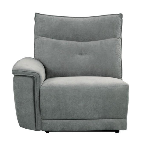 Tesoro Left Side Reclining Chair in Dark Gray 9509DG-LR - Premium Chair from Homelegance (Titan Warehouse) - Just $491.40! Shop now at Furniture Wholesale Plus  We are the best furniture store in Nashville, Hendersonville, Goodlettsville, Madison, Antioch, Mount Juliet, Lebanon, Gallatin, Springfield, Murfreesboro, Franklin, Brentwood